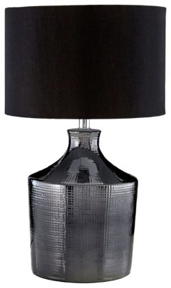 Jeff - Ceramic - Table Lamp - Black & Chrome